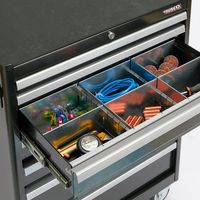 トラスコ中山 TRUSCO ローラーキャビネット ブラック 引出8段 50X3 100X4 150X1 仕切板付 TRC341SBK 1台（直送品）