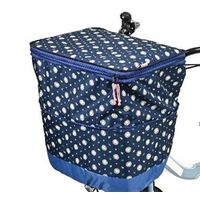 川住製作所 KーNM5 2段式 前カゴカバー ネイビーマーガレット柄 1枚（直送品）