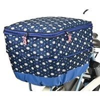 川住製作所 KーNM6 2段式 後カゴカバー ネイビーマーガレット柄 1枚（直送品）