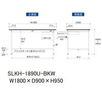 実験用作業台/耐荷重150kg 固定式H950mm 引き出し付き 耐薬品ケミテクト天板 ワークテーブルLABシリーズ SLKHー1890Uー（直送品）