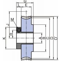 小原歯車工業 ウォームギヤ ウォームホイール AG [Eシリーズ] AG4ー50R1E35 1個（直送品）