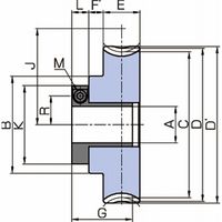 小原歯車工業 ウォームギヤ ウォームホイール AGF [Eシリーズ] AGF4ー50R1E35 1個（直送品）