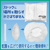 エスパック 不織布キャップ ワイドサイズ ホワイト 100枚入 FCW-W-100-AS 1袋(100枚入)（直送品）