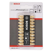 BOSCH 両頭ビットゴールド45mm10本入り 2608521041 1セット(1パック×5)（直送品）