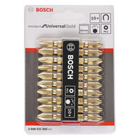 BOSCH 両頭ビットゴールド65mm10本入り 2608521042 1セット(1パック×5)（直送品）