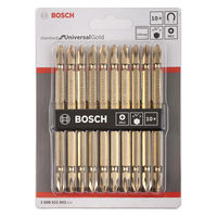 BOSCH 両頭ビットゴールド110mm10本入り 2608521043 1セット(1パック×5)（直送品）