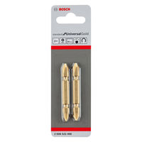 BOSCH 両頭ビットゴールド65mm2本入り 2608522466 1セット(1パック×5)（直送品）