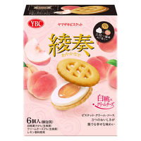 クリームサンドクッキー 個包装 お配り菓子 綾奏　白桃×クリームチーズ 6枚入 1セット(1個×12)