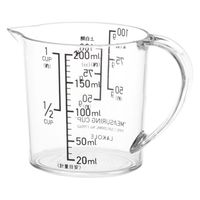 耐熱 計量カップ（200ml） ブラック 1セット（1個×10） LAKOLE/ラコレ