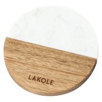 バイカラーコースター ホワイト 1セット（1個×6） LAKOLE/ラコレ