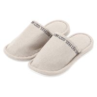 刺繍ロゴスリッパ アイボリー 1セット（1足×6） LAKOLE/ラコレ