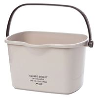 スクエアバケツ（10L）グレー 1セット（1個×8） LAKOLE/ラコレ