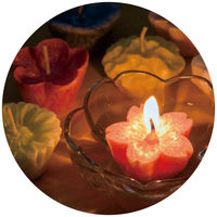 カメヤマ 【仏事包装】花型キャンドル・グラスセット(植物性) T9620-07-00 1個（直送品）