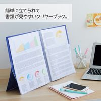 リヒトラブ CUBE FIZZ クリヤーブック<スタンド式> A4S 20ポケット パープル N6003-10 1セット(3冊)
