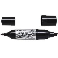 パイロット 油性ツインマーカー 細・太 ブラック MFN-15FB-B 1本