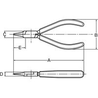 3.peaks ラウンドノーズプライヤー RNP-115 1個 スリーピークス技研（直送品）