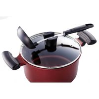 ベストコ IH 両手鍋 ガラス蓋付 20cm ブラウンダイヤモンドコート キャセロール ND-768 ヴォランテ（直送品）