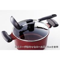 ベストコ IH 両手鍋 ガラス蓋付 22cm ブラウンダイヤモンドコート ハイキャセロール ND-769 ヴォランテ（直送品）