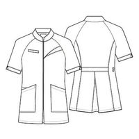 トンボ レディスケアワークシャツ ブラック×ティールブルー L CR202-76-L 1枚（直送品）