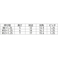 三笠・鋲螺 六角ナット 小型 三価クロメート 3種 M8×P1.25 1000個入 1100100044674 1箱(1000個入)（直送品）