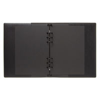 ラコニック スタイルノート A5 6穴バインダー スポンジ 黒 LGF31-330BK 1冊（直送品）