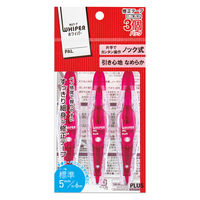 プラス 修正テープホワイパーパル 3個パック 5mm ピンク 47599 1パック（直送品）