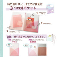 プラス PASTYクリアファイルA420ポケットピーチピンク 98400 1セット(1袋×5)（直送品）