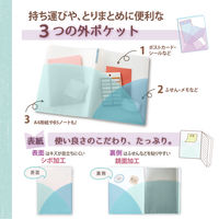 プラス PASTYクリアファイルA440ポケットソーダブルー 98414 1袋（直送品）