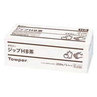 ペーパータオル 大判 パルプ 250枚 タウパー ジップ タオルHB 茶 1セット（1個×12） 日本製紙クレシア株式会社
