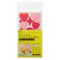 プラス イトオシうちわデコレーションシールレッド&ピンク 91464 1袋（直送品）