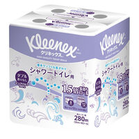 トイレットペーパー ダブル 1.5倍長持ち 8ロール 35m パルプ クリネックス シャワートイレ 無香料 1パック（1パック8ロール入） 日本製（わけあり品）