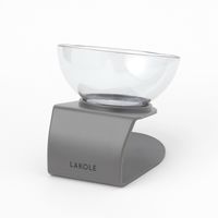 クリアフードボウル シングル チャコール ペット用 LAKOLE/ラコレ