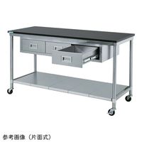 アズワン メラミン天板作業台 両面式 1800×900×800mm 7-7970-08 1台（直送品）