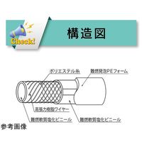 難燃ホース フレイムブロック ハイブリッドULホース(青)内径19×外径26×断熱材外径36mm 長さ35m FBH-19-UL-B-35（直送品）