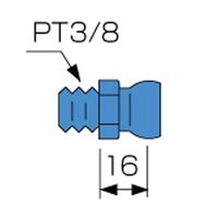 松阪鉄工所 ロックライン コネクタ 種類:CN タイプ:内径Φ13 形状:PT CN13-PT3/8-4 1個 65-9565-38（直送品）