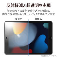 iPad 10.2インチ 第9世代 保護フィルム 高光沢 衝撃吸収 ブルーライトカット TB-A21RFLFGBLHD エレコム 1個（直送品）