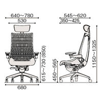 【設置込】ITOKI イトーキ アクト2 可動肘 クロス張ヘッド KJ427SAXMGNT3W2 ダークグレー 1脚（直送品）