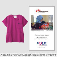 フォーク 国境なき医師団 男女兼用スクラブ トープ LL 7091SC-30-LL 1枚（直送品）