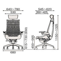 【設置込】ITOKI（イトーキ） アクト2 可動肘 ビニールヘッド・ハンガー付 KJ427PSYZNN3T6 ライトインディゴ 1脚（直送品）