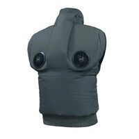 栄光マシーンセンター EK3731 空調服エレファンベスト グレー L EK3731-C16-M 1着（直送品）