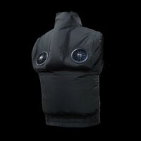 栄光マシーンセンター EK3731 空調服エレファンベスト ブラック 3L EK3731-K90-3L 1着（直送品）