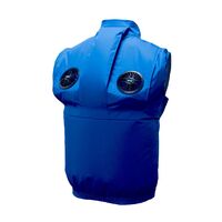 栄光マシーンセンター EK3735 空調服エレファンベスト ブルー L EK3735-N50-L 1着（直送品）