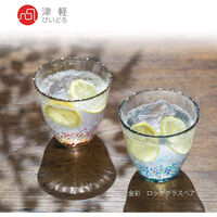 アデリア 津軽びいどろ MATSURI金彩ペアセットロックグラスペア 4963972715654 1個（直送品）