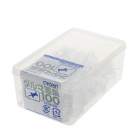 クラウングループ ダルマ画鋲 100本入 透明 CR-GB1080-T 1セット(10箱)