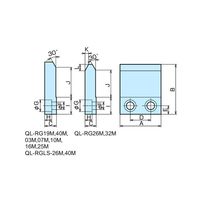 ナベヤ Qーロックエレメント用ラフガイド QLーRG26M QL-RG26M 1セット(2個)（直送品）