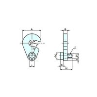 ナベヤ ジグ用カギ形座金 JWKー24 JWK-24 1セット(2個)（直送品）