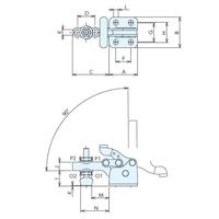 ナベヤ トグルダウンクランプ251 251ー4 251-4 1セット(2個)（直送品）