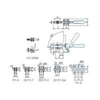 ナベヤ トグルダウンクランプ111ーL 111ー5ーL 111-5-L 1セット(2個)（直送品）