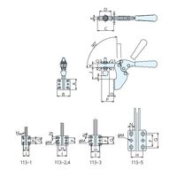 ナベヤ トグルダウンクランプ113 113ー5 113-5 1セット(2個)（直送品）