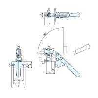 ナベヤ トグルダウンクランプ133 133ー5 133-5 1セット(2個)（直送品）